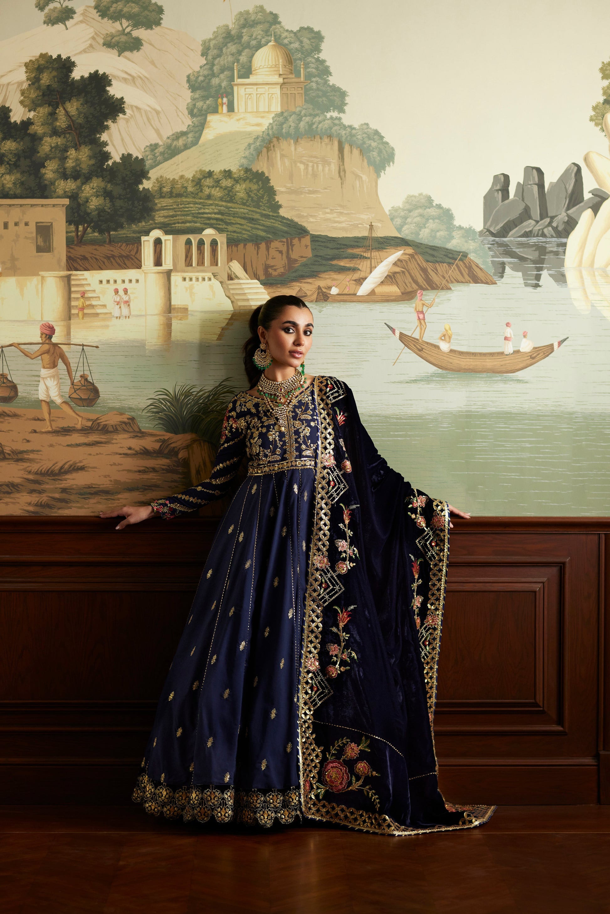 Mina Hassan | Velvet Luxe |  Raniya -  Mina Hassan Ladies Clothes - Original Designer Dress - House of Maryam