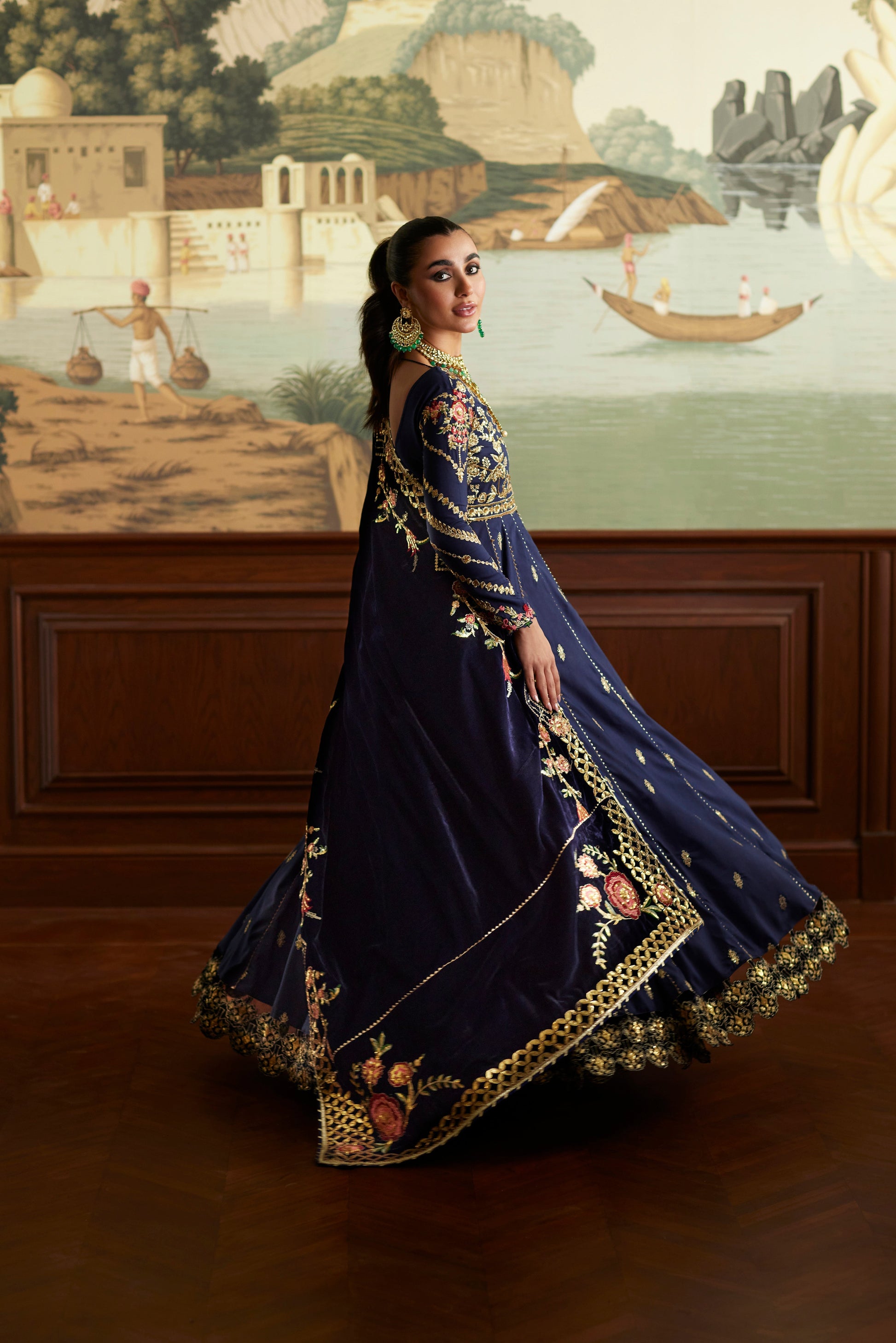 Mina Hassan | Velvet Luxe |  Raniya -  Mina Hassan Ladies Clothes - Original Designer Dress - House of Maryam