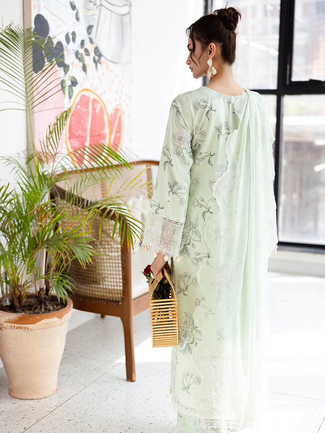 Mahnur | After Hours Luxury Lawn 25 | Mint Mirage -  Mahnur Ladies Clothes - Original Designer Dress - House of Maryam