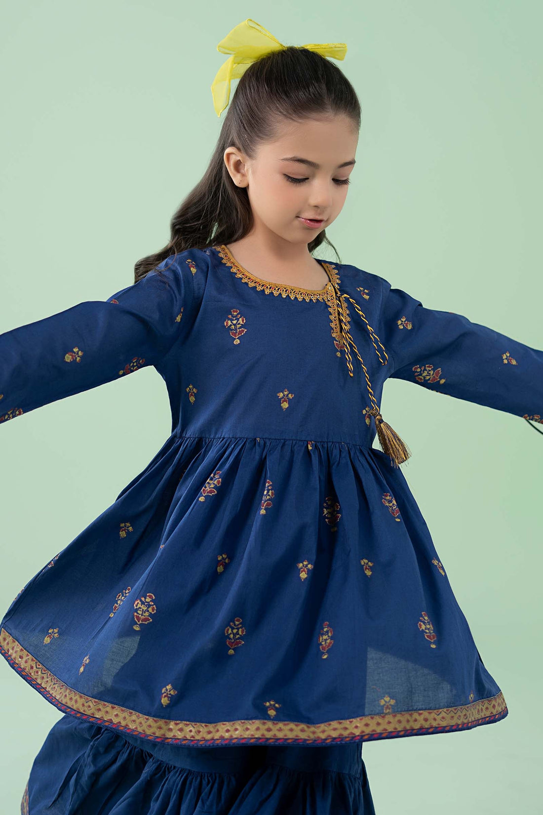 Maria B | Girls | MKD-EA25-15 (Blue) -  Maria B Maria B Kids - Original Designer Dress - House of Maryam