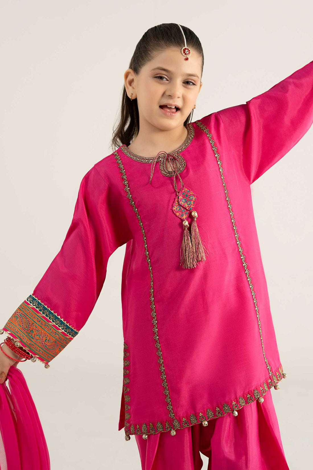Maria B | Girls | MKS-EA25-04 (Pink) -  Maria B Maria B Kids - Original Designer Dress - House of Maryam