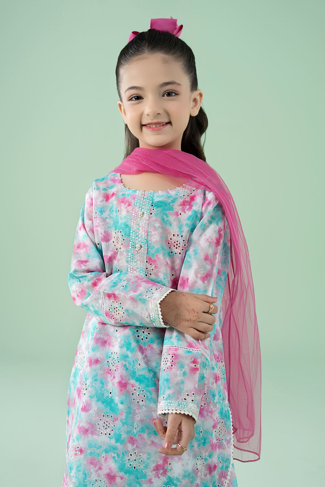 Maria B | Girls | MKD-EA25-13 (Blue) -  Maria B Maria B Kids - Original Designer Dress - House of Maryam