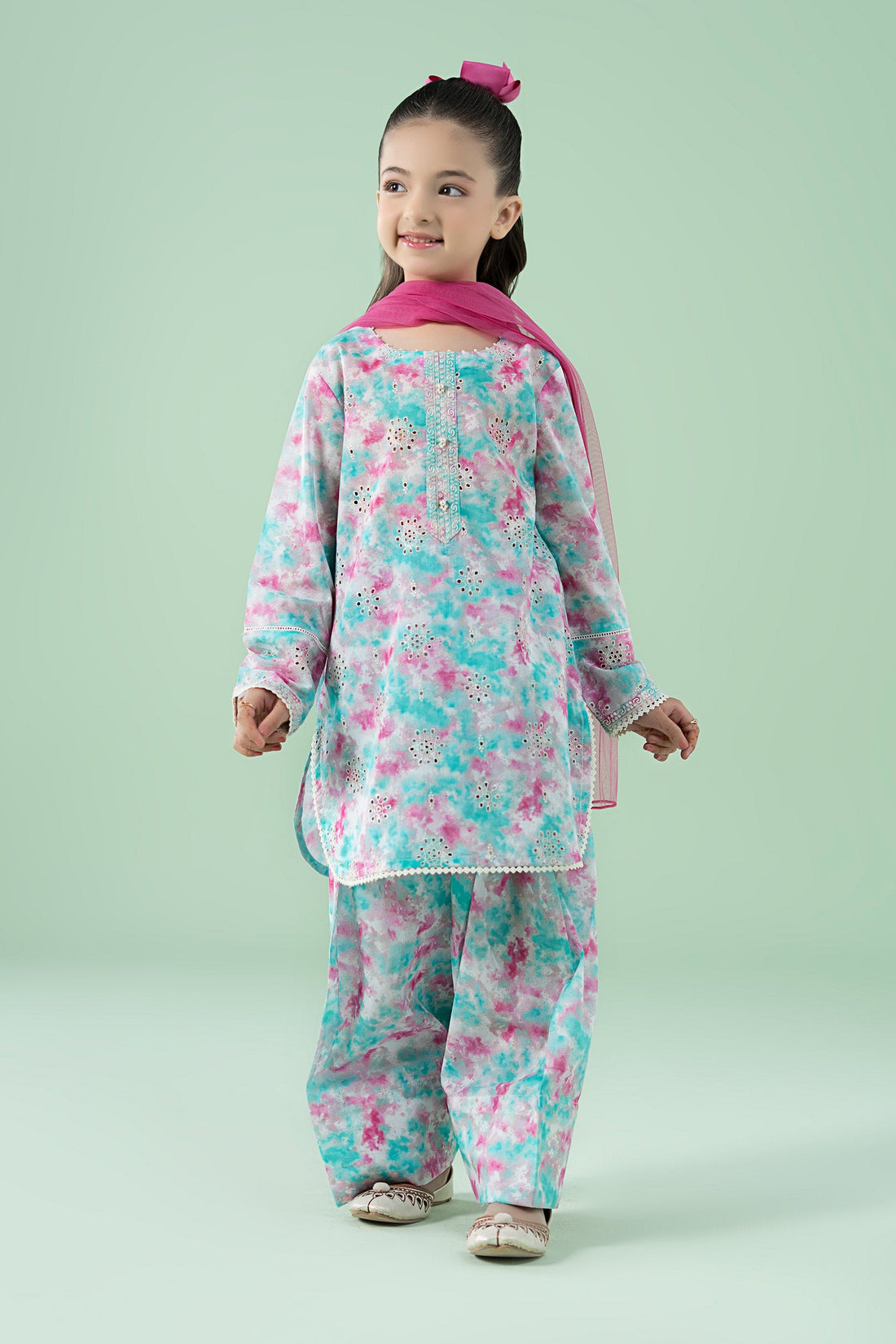 Maria B | Girls | MKD-EA25-13 (Blue) -  Maria B Maria B Kids - Original Designer Dress - House of Maryam