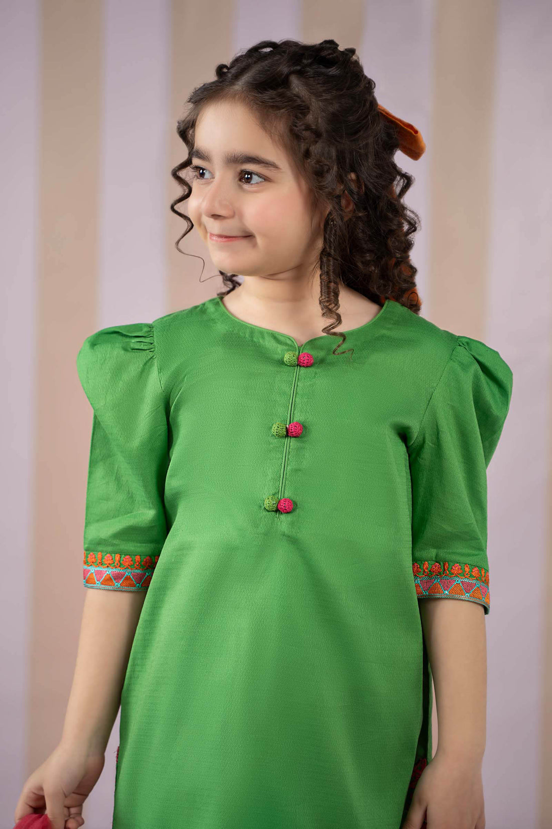 Maria B | Girls | MKD-EF25-55 (Green) -  Maria B Maria B Kids - Original Designer Dress - House of Maryam