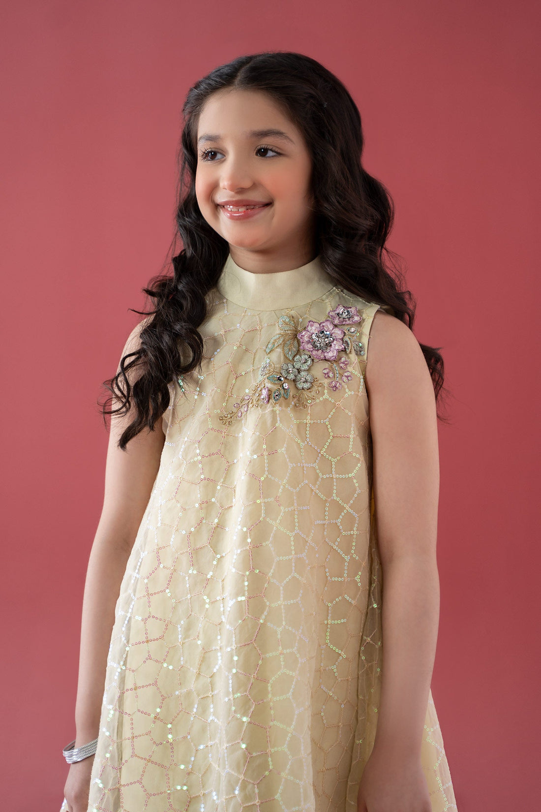 Maria B | Girls | MKS-EA25-01 (Yellow) -  Maria B Maria B Kids - Original Designer Dress - House of Maryam