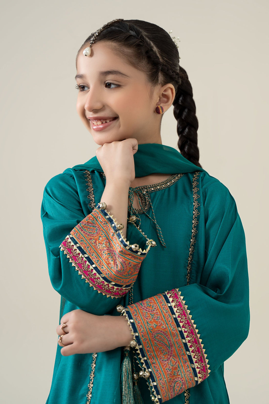 Maria B | Girls | MKS-EA25-04 (Sea Green) -  Maria B Maria B Kids - Original Designer Dress - House of Maryam
