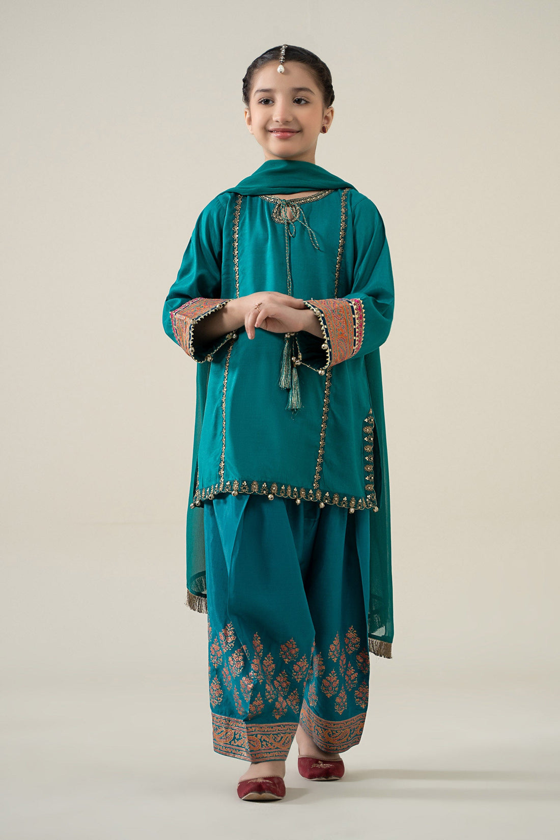 Maria B | Girls | MKS-EA25-04 (Sea Green) -  Maria B Maria B Kids - Original Designer Dress - House of Maryam