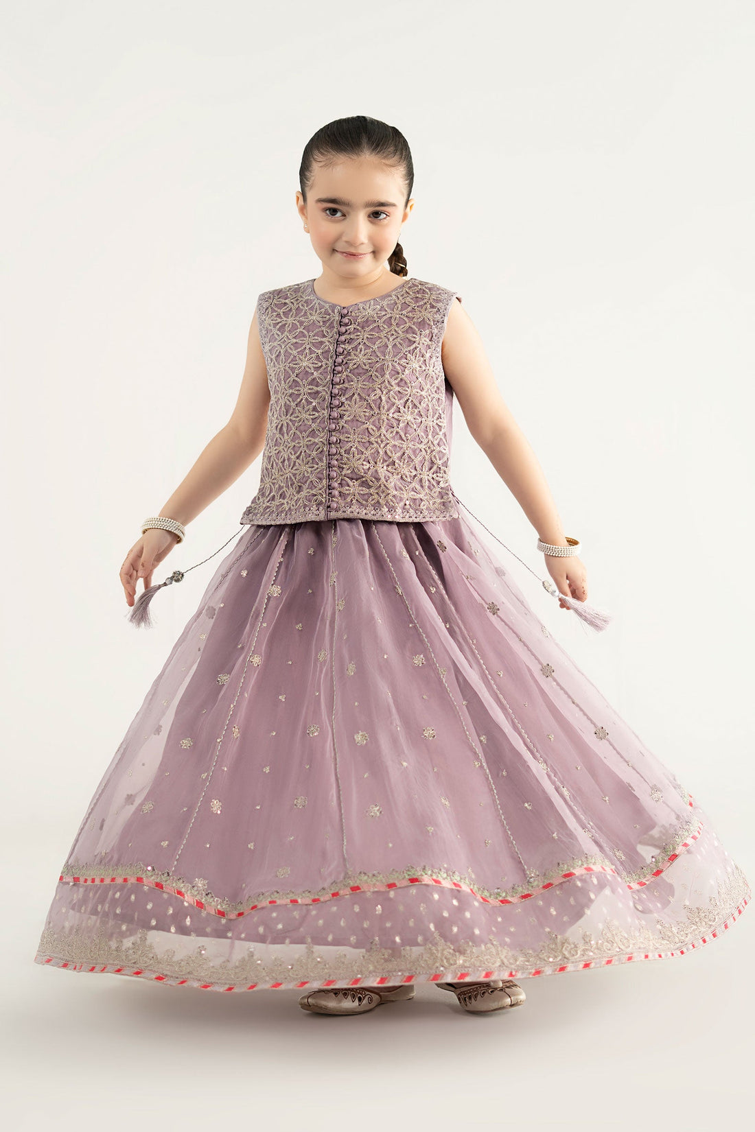 Maria B | Girls | MKS-EA25-42-B (Purple) -  Maria B Maria B Kids - Original Designer Dress - House of Maryam