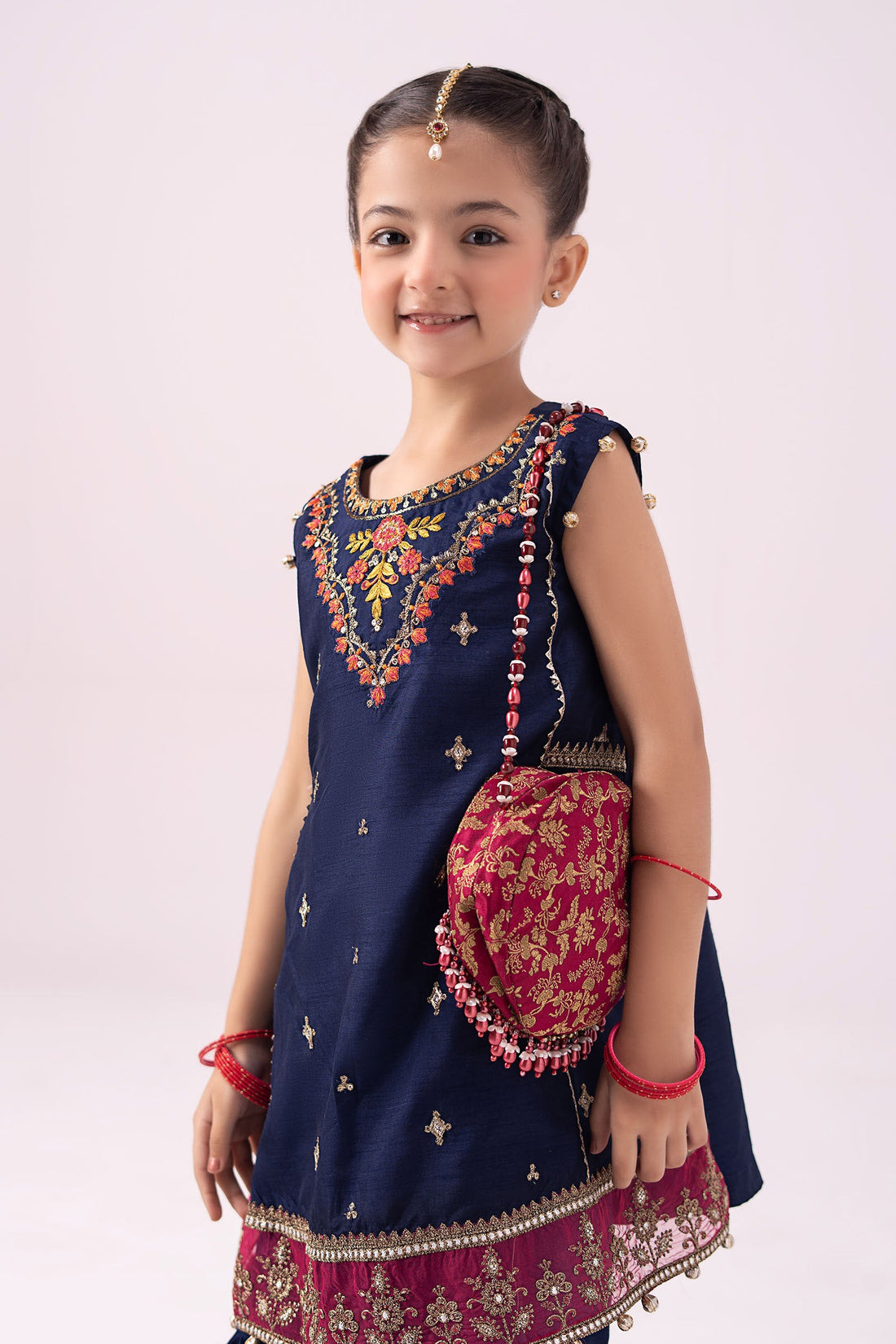 Maria B | Girls | MKS-EF24-22R1 (Royal Blue) -  Maria B Maria B Kids - Original Designer Dress - House of Maryam
