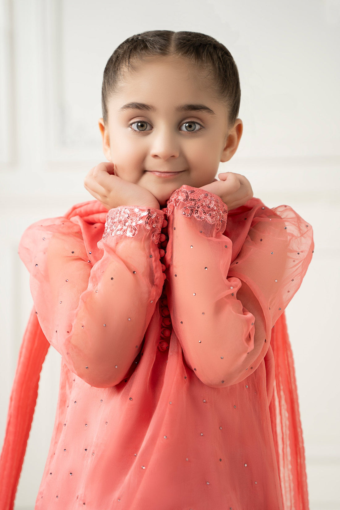 Maria B | Girls | MKS-EF25-39 (Pink) -  Maria B Maria B Kids - Original Designer Dress - House of Maryam