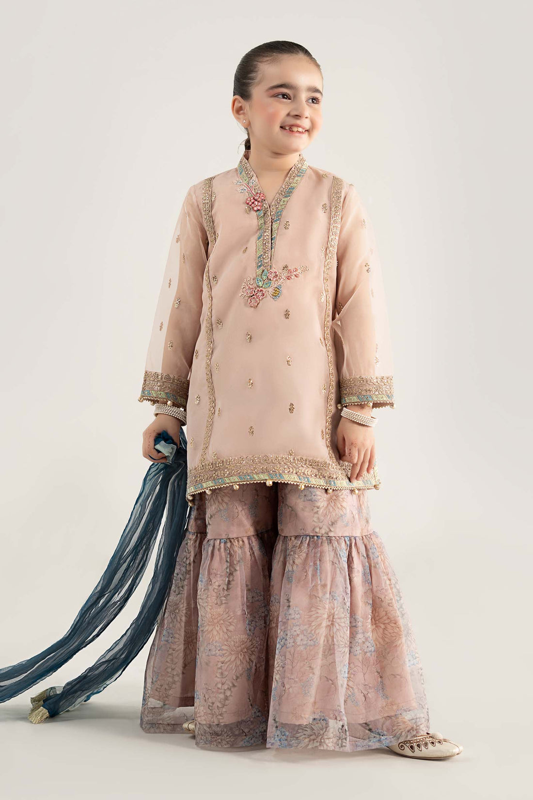 Maria B | Girls | MKS-EA25-43 (Pink) -  Maria B Maria B Kids - Original Designer Dress - House of Maryam