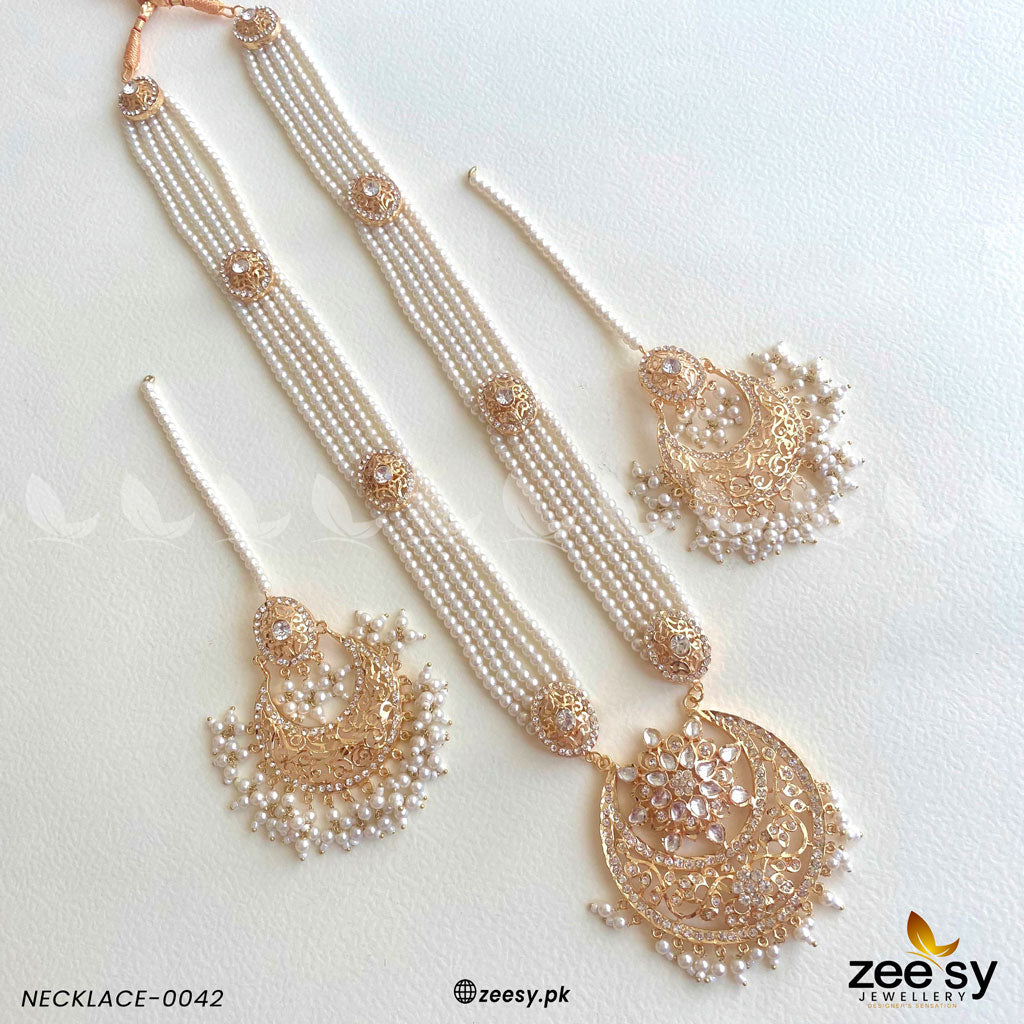 Mala Necklace-0042 -  Zeesy Necklace Sets - Original Designer Dress - House of Maryam