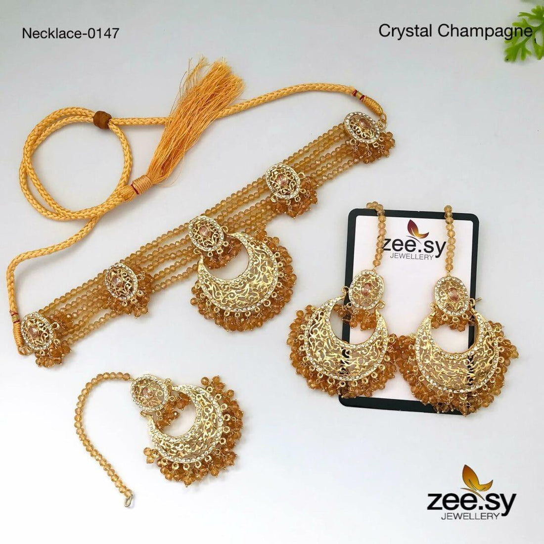 Necklace-0147 -  Zeesy Necklace Sets - Original Designer Dress - House of Maryam