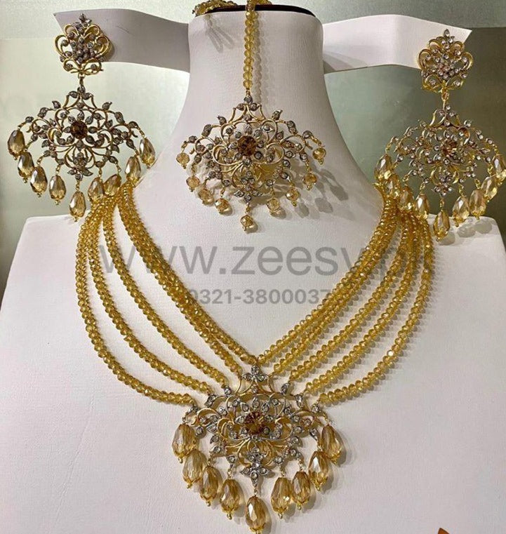 Necklace-0380 -  Zeesy Necklace Sets - Original Designer Dress - House of Maryam