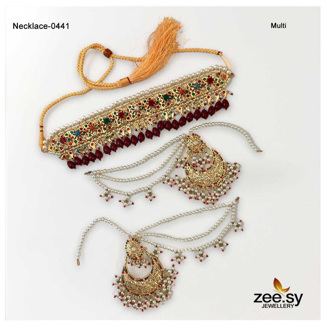 Necklace-0441 -  Zeesy Necklace Sets - Original Designer Dress - House of Maryam