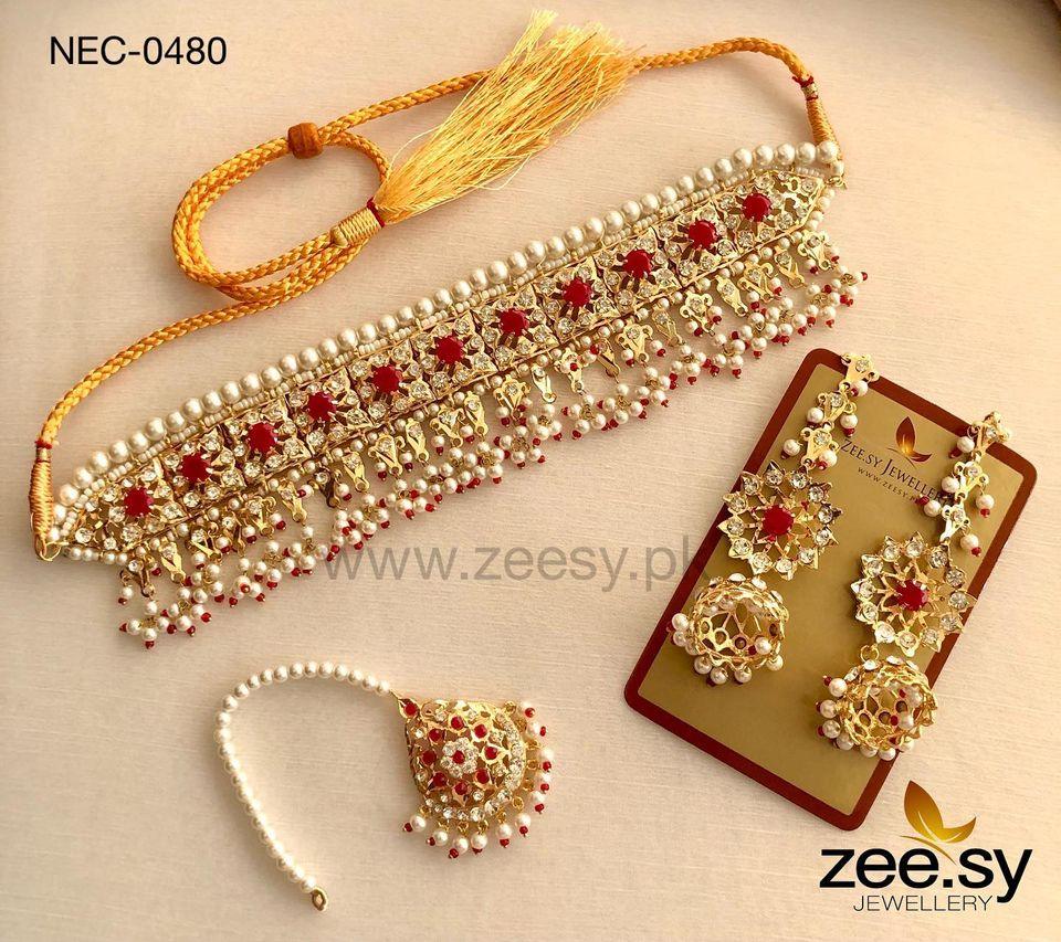 Necklace-0480 -  Zeesy Necklace Sets - Original Designer Dress - House of Maryam
