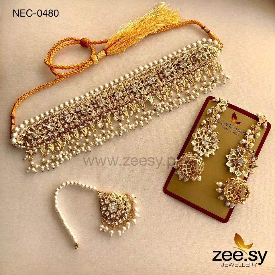 Necklace-0480 -  Zeesy Necklace Sets - Original Designer Dress - House of Maryam