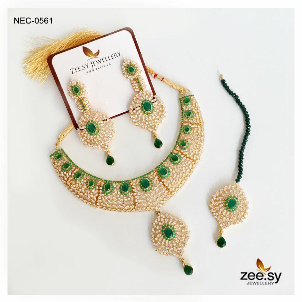 Necklace-0561 -  Zeesy Necklace Sets - Original Designer Dress - House of Maryam