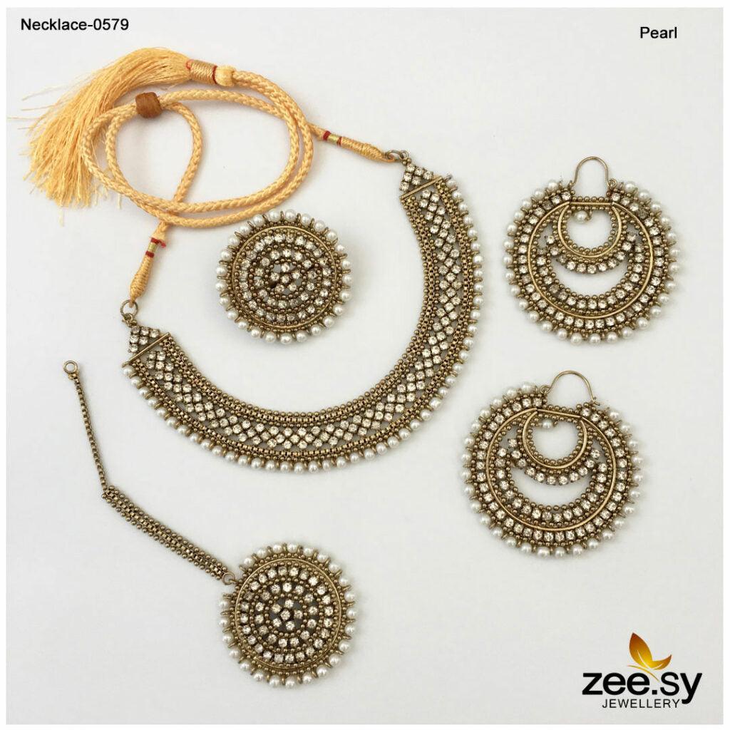 Necklace-0579 -  Zeesy Necklace Sets - Original Designer Dress - House of Maryam