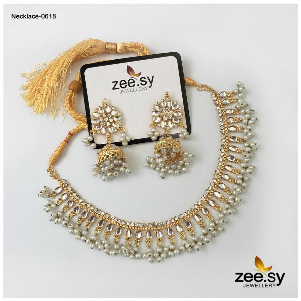 Necklace-0618 -  Zeesy Necklace Sets - Original Designer Dress - House of Maryam