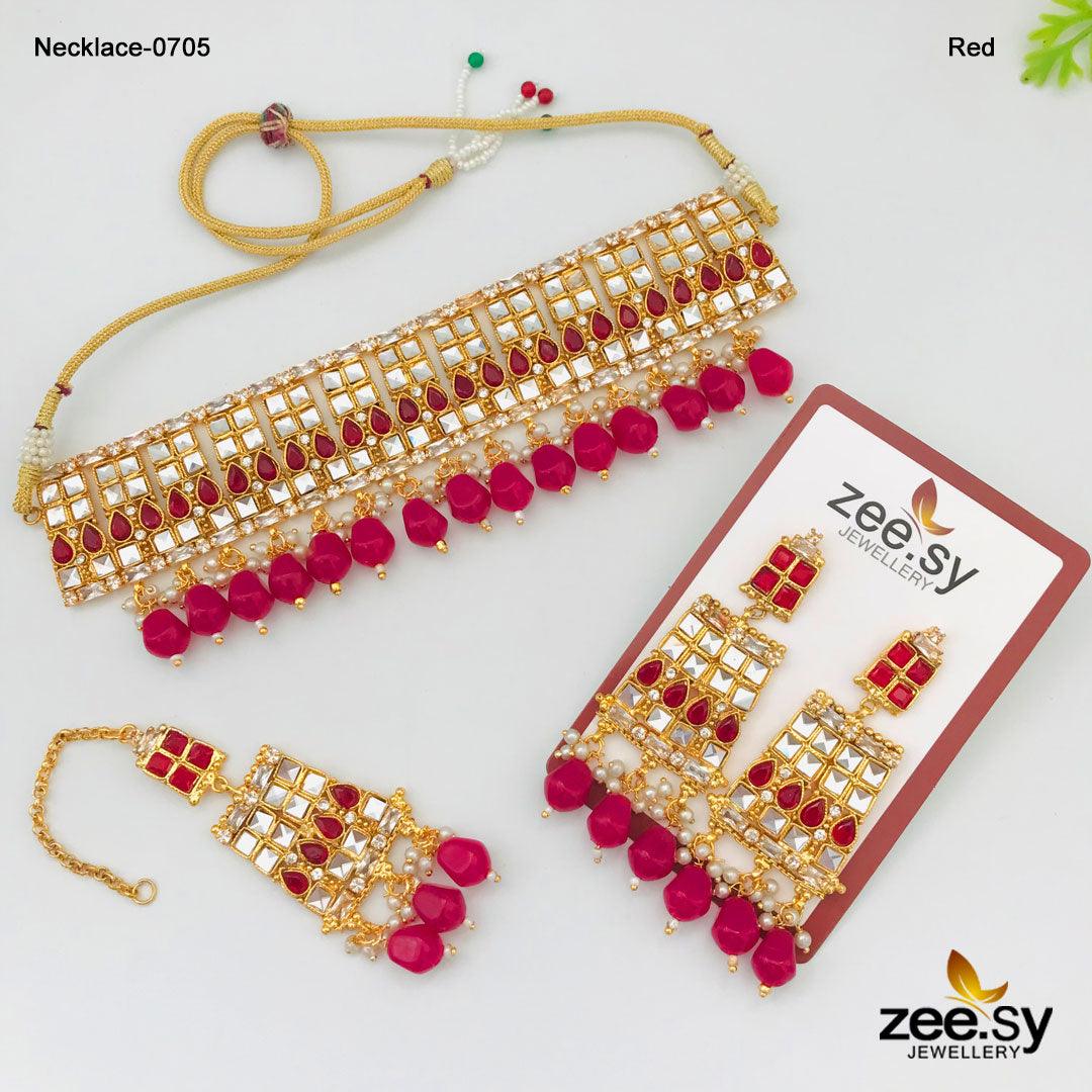 Necklace-0705 -  Zeesy Necklace Sets - Original Designer Dress - House of Maryam