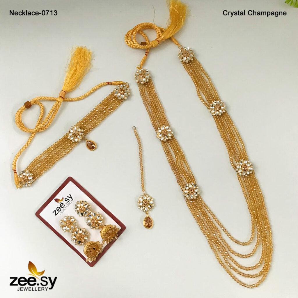 Mala Necklace-0712 -  Zeesy Necklace Sets - Original Designer Dress - House of Maryam