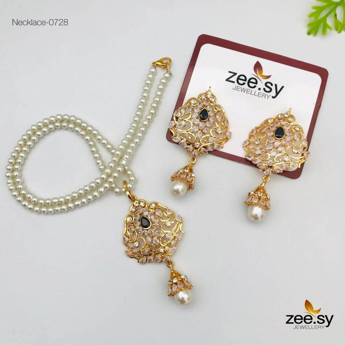 Necklace-0728 -  Zeesy Necklace Sets - Original Designer Dress - House of Maryam