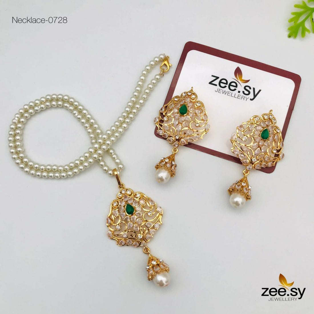 Necklace-0728 -  Zeesy Necklace Sets - Original Designer Dress - House of Maryam
