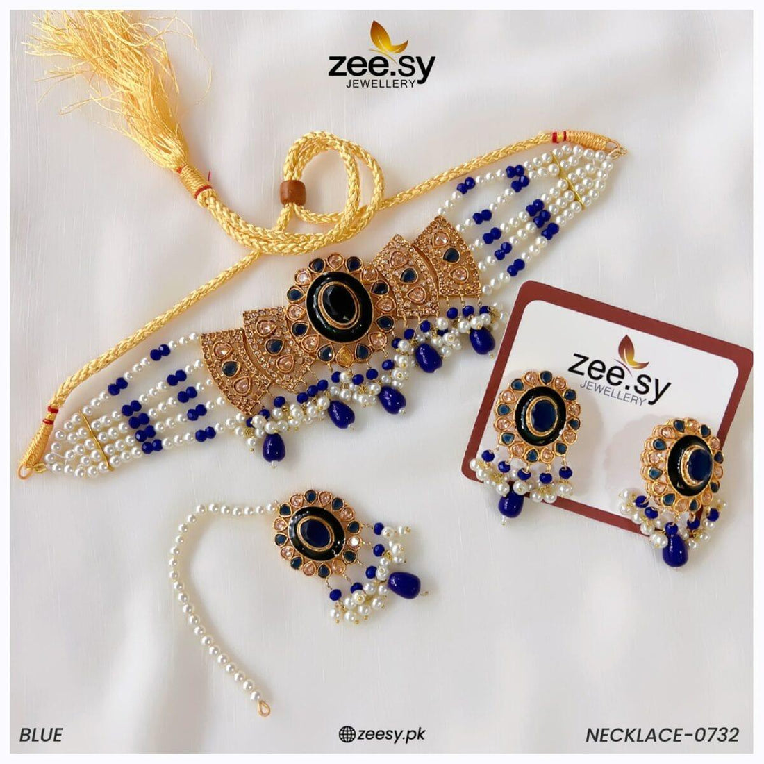 Necklace-0732 -  Zeesy Necklace Sets - Original Designer Dress - House of Maryam