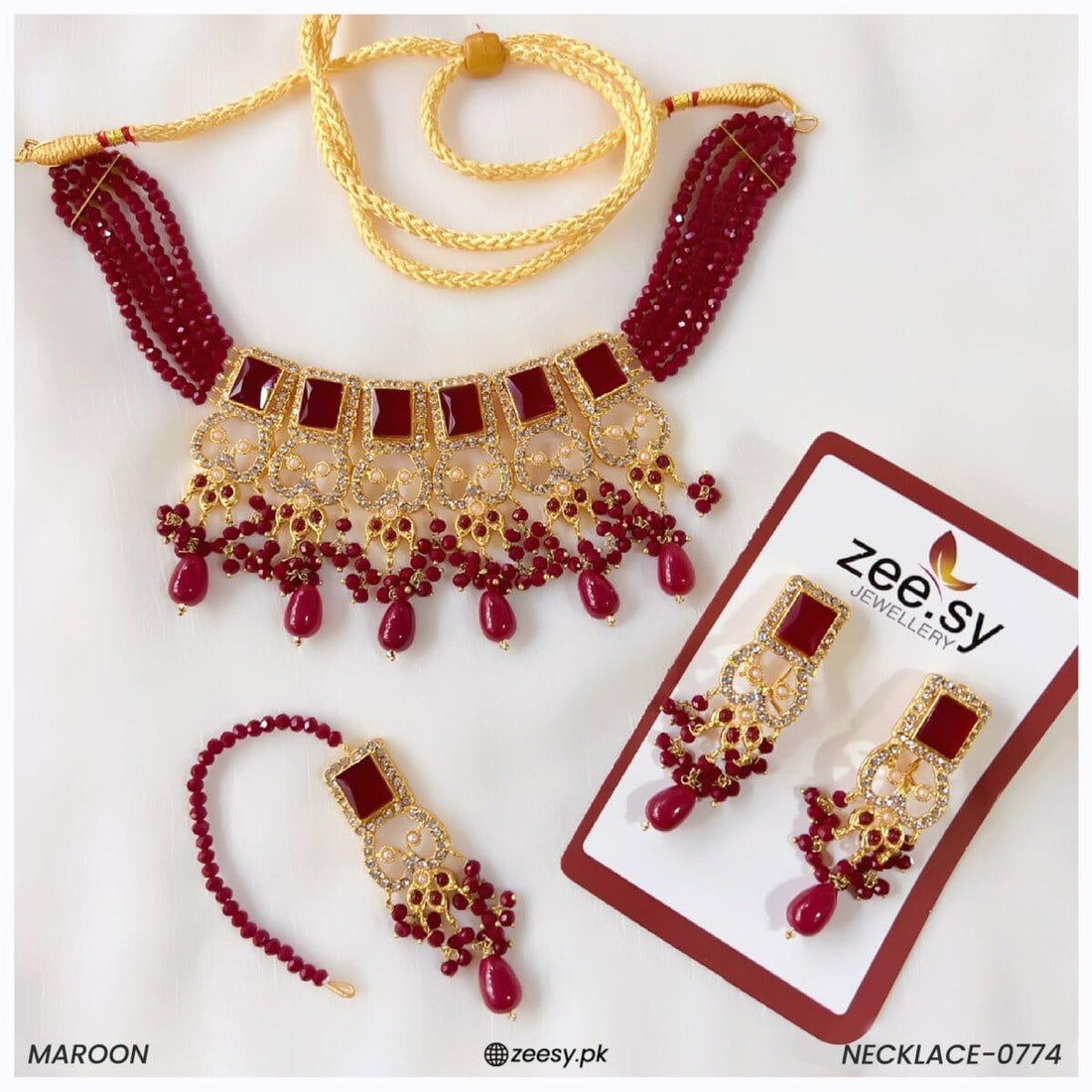 Necklace-0774 -  Zeesy Necklace Sets - Original Designer Dress - House of Maryam