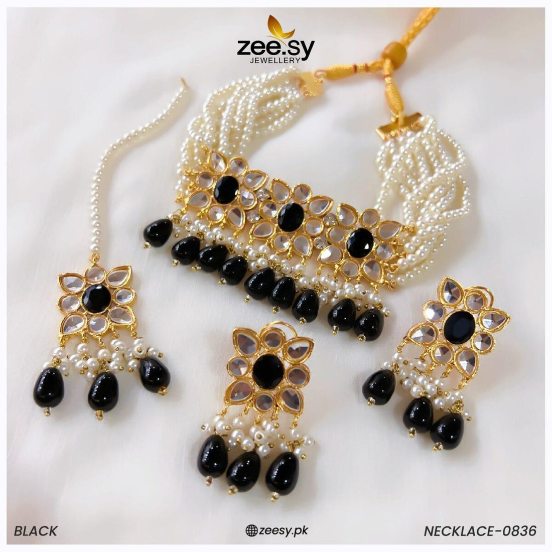 Necklace-0836 -  Zeesy Necklace Sets - Original Designer Dress - House of Maryam
