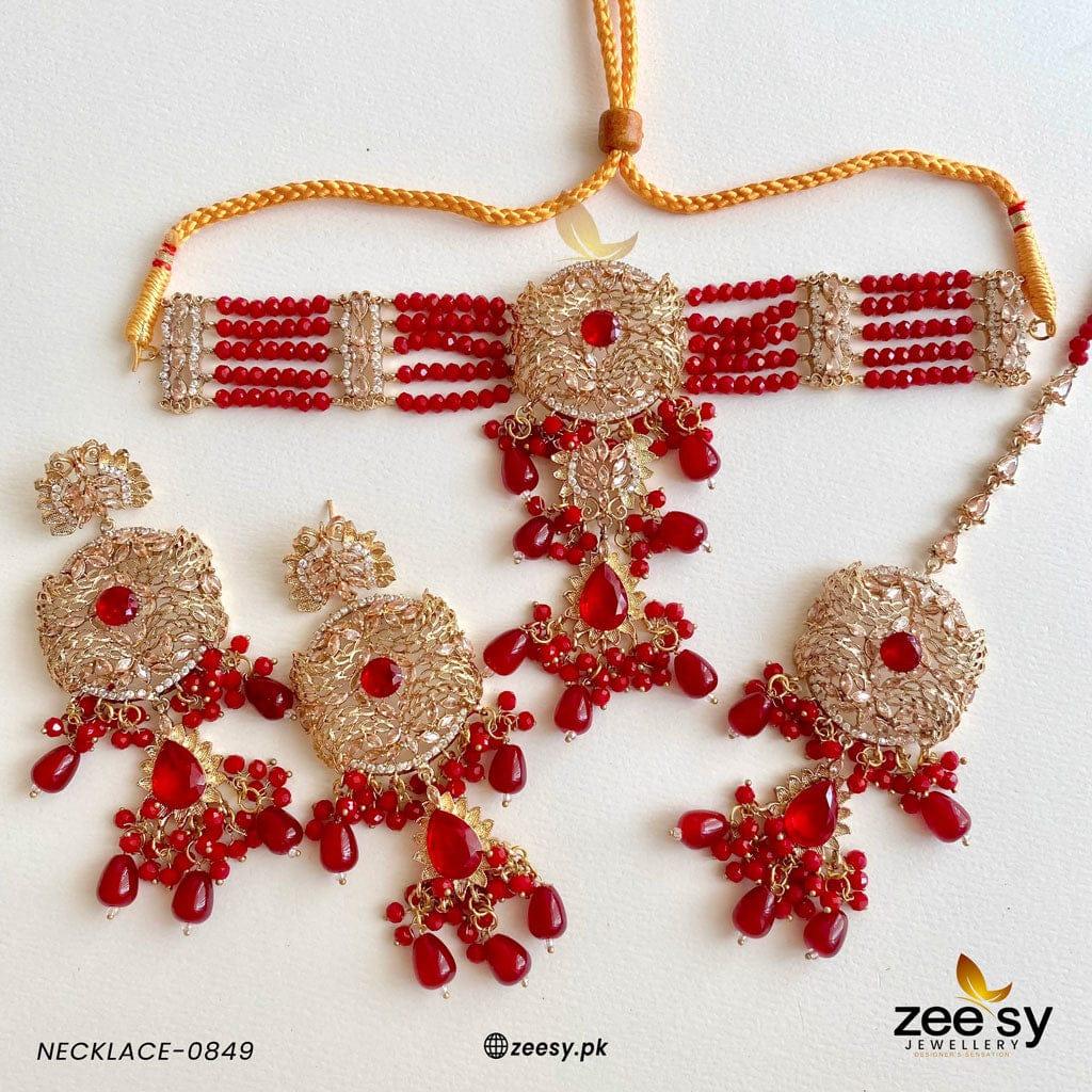 Necklace-0849 -  Zeesy Necklace Sets - Original Designer Dress - House of Maryam