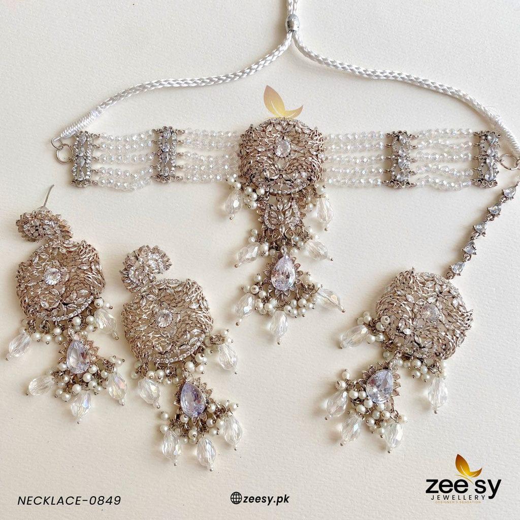 Necklace-0849 -  Zeesy Necklace Sets - Original Designer Dress - House of Maryam