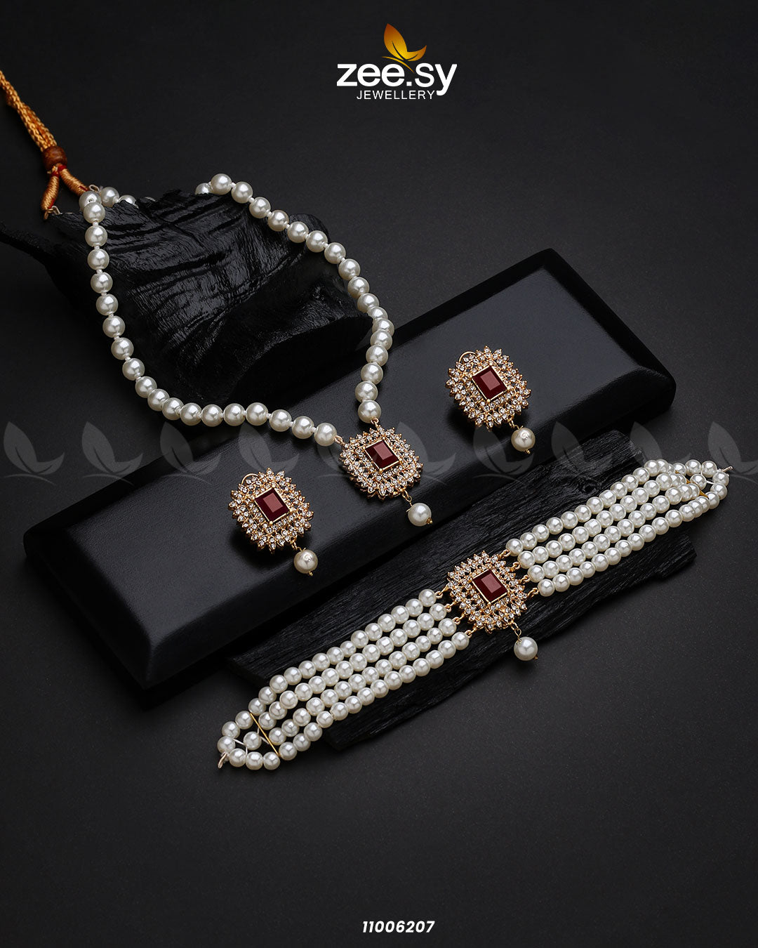 Mala Necklace-0850 -  Zeesy Necklace Sets - Original Designer Dress - House of Maryam