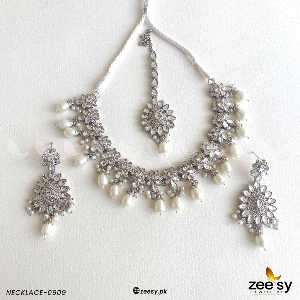 Necklace-0909 -  Zeesy Necklace Sets - Original Designer Dress - House of Maryam