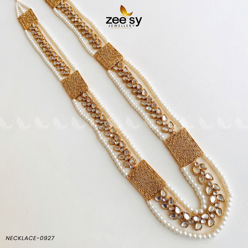 Mala Necklace-0927 -  Zeesy Necklace Sets - Original Designer Dress - House of Maryam