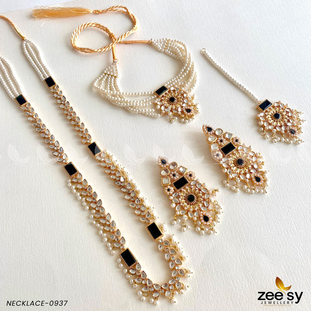 Mala Necklace-0937 -  Zeesy Necklace Sets - Original Designer Dress - House of Maryam