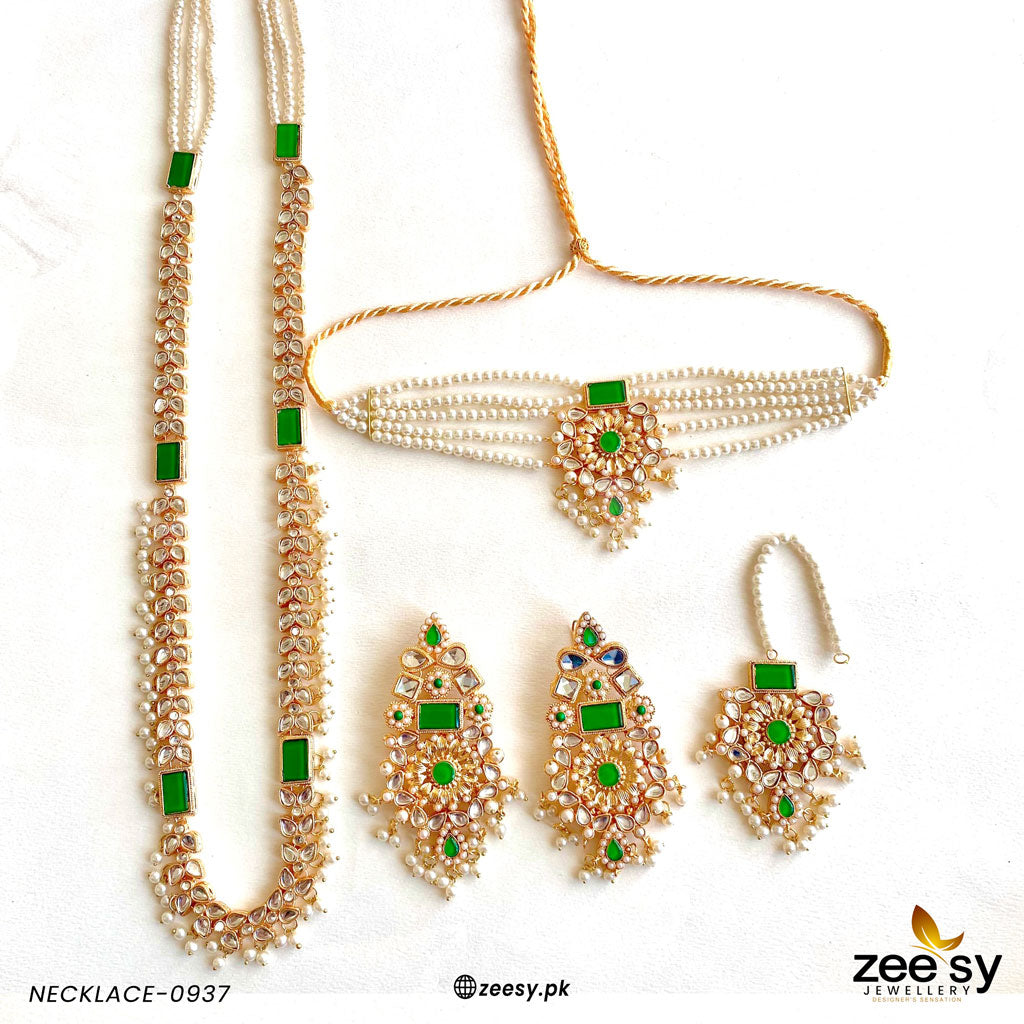 Mala Necklace-0937 -  Zeesy Necklace Sets - Original Designer Dress - House of Maryam