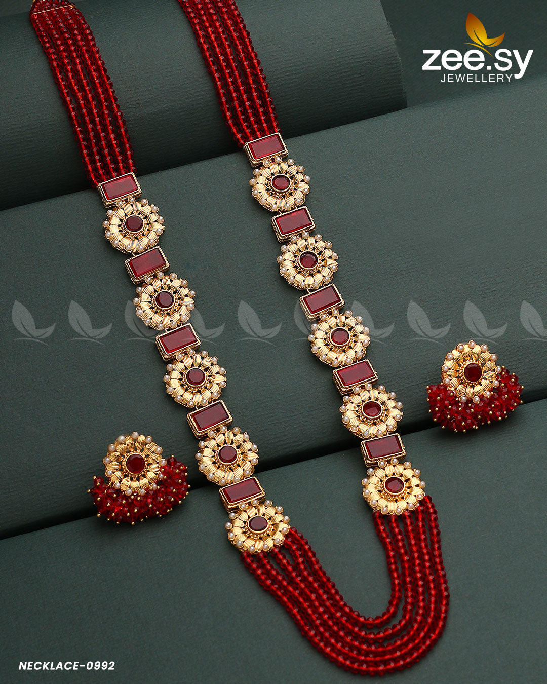 Mala Necklace-0944 -  Zeesy Necklace Sets - Original Designer Dress - House of Maryam