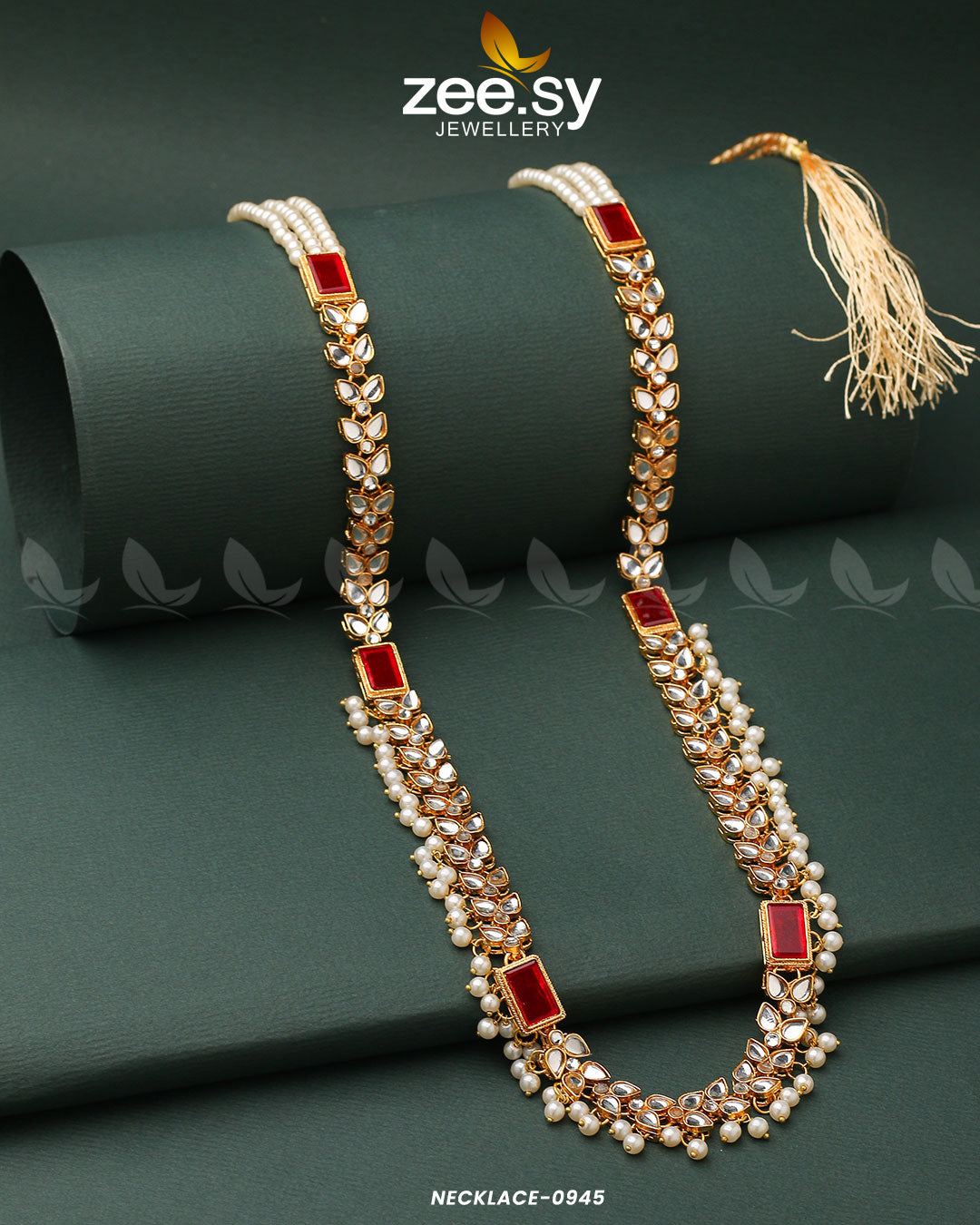 Mala Necklace-0945 -  Zeesy Necklace Sets - Original Designer Dress - House of Maryam