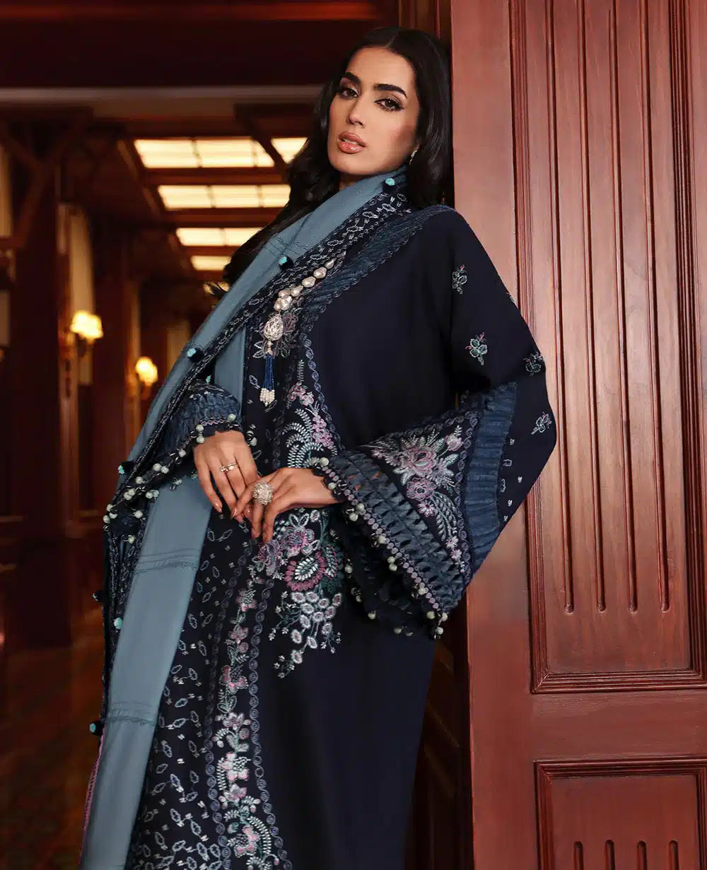 Republic Womenswear | Noemei Luxury Shawl 23 | NWU23-D5-B -  Republic Womenswear Luxury - Original Designer Dress - House of Maryam