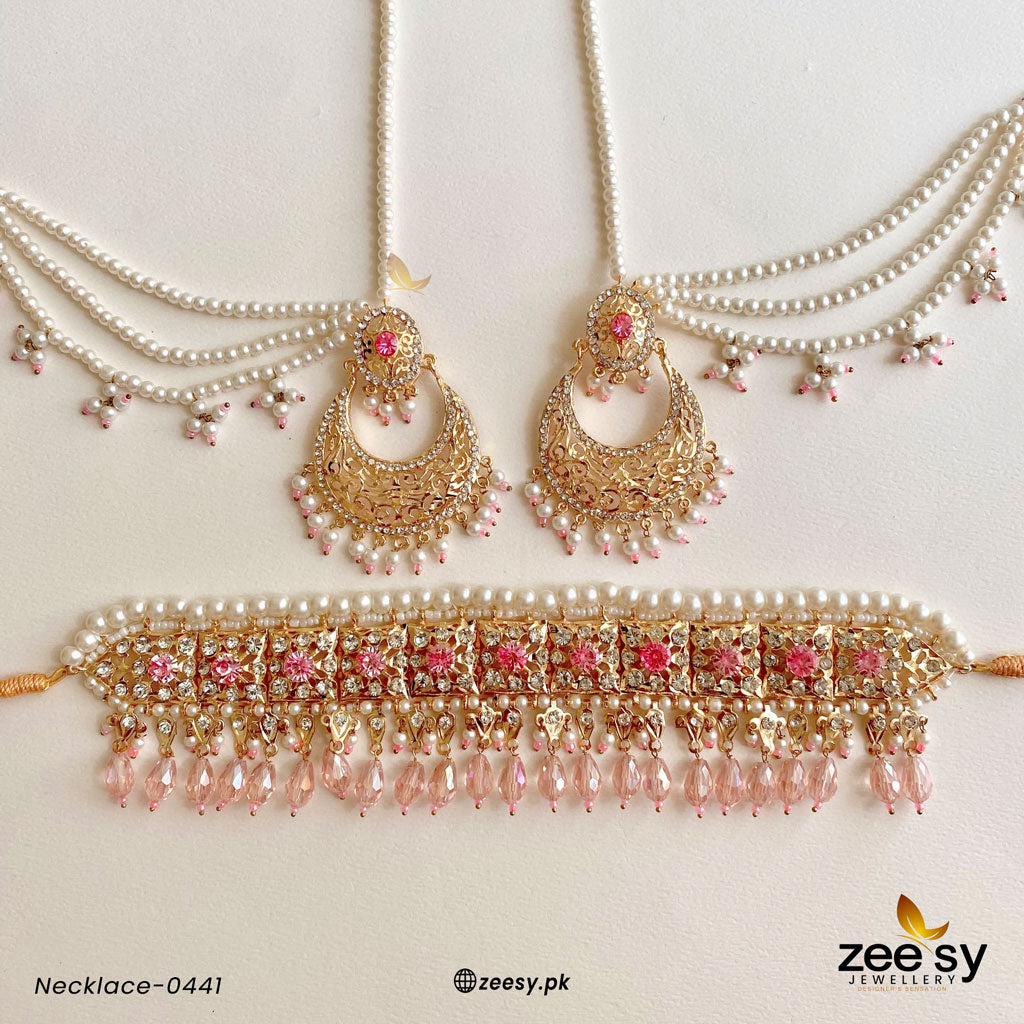 Necklace-0441 -  Zeesy Necklace Sets - Original Designer Dress - House of Maryam