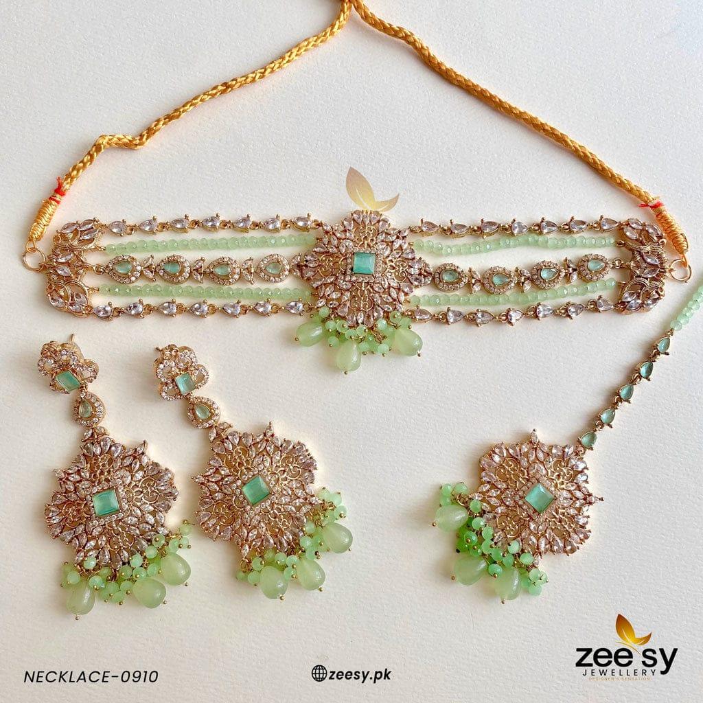 Necklace-0910 -  Zeesy Necklace Sets - Original Designer Dress - House of Maryam