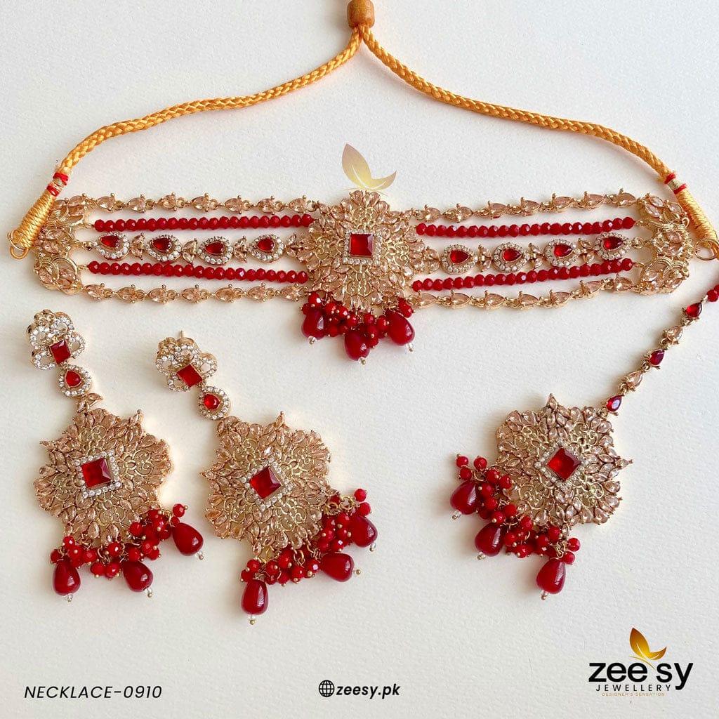 Necklace-0910 -  Zeesy Necklace Sets - Original Designer Dress - House of Maryam