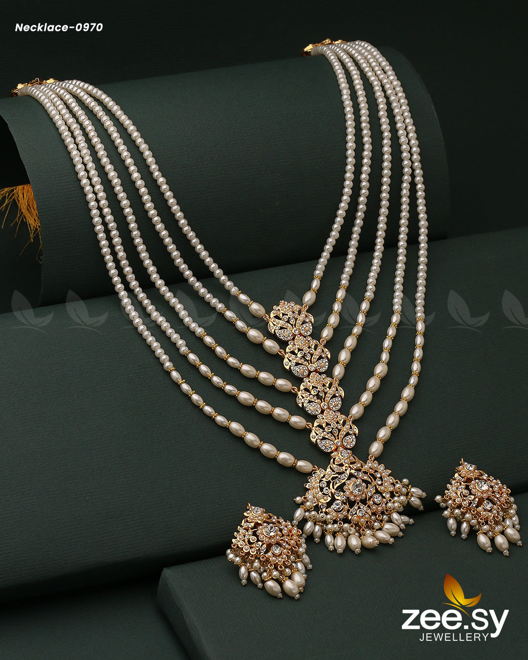 Mala Necklace-0970 -  Zeesy Necklace Sets - Original Designer Dress - House of Maryam