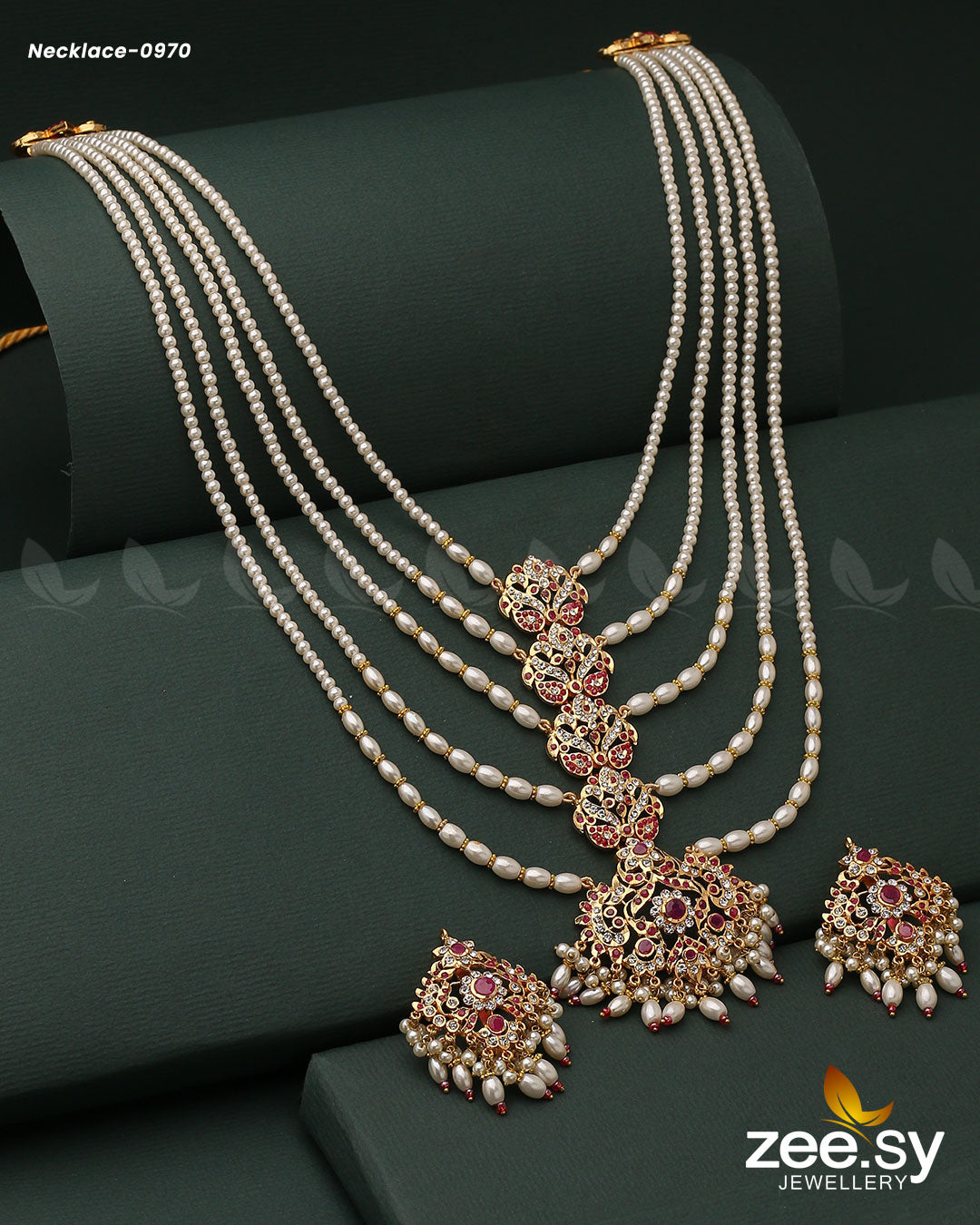 Mala Necklace-0970 -  Zeesy Necklace Sets - Original Designer Dress - House of Maryam