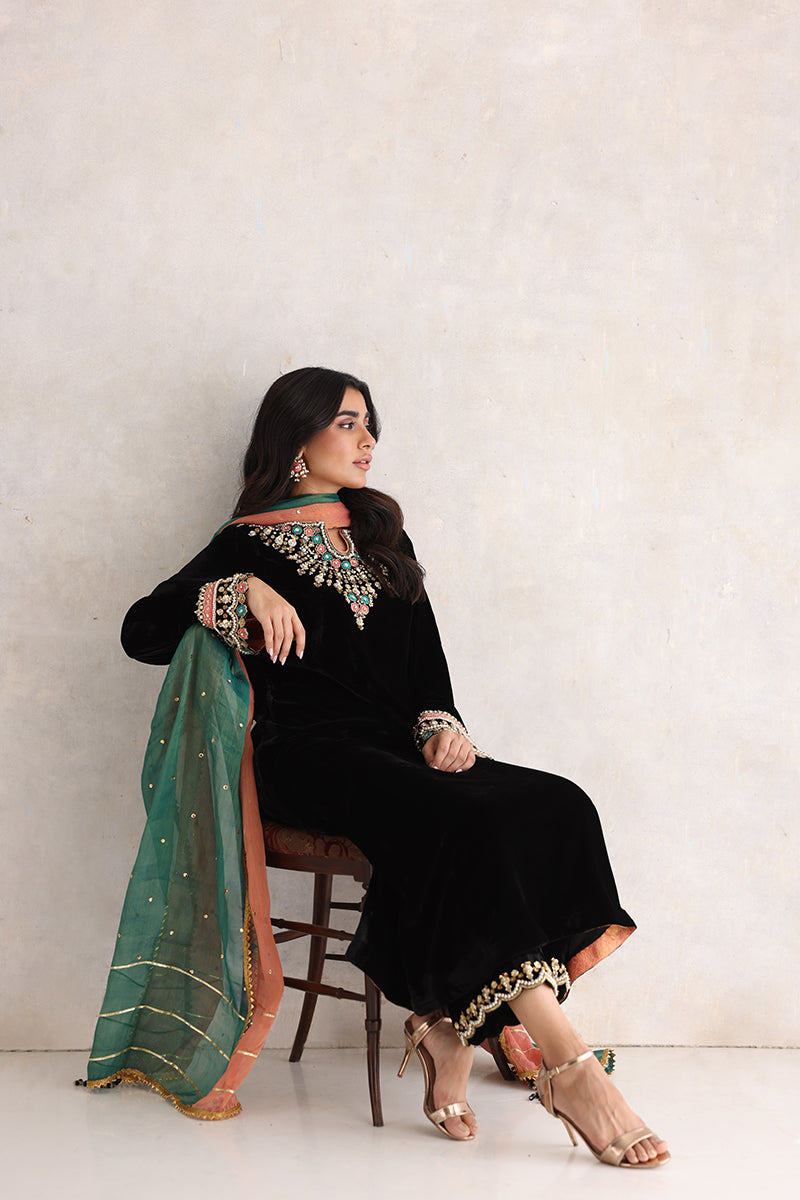 Sana Abbas | Velvet Formals | NURGUL -  Sana Abbas Ladies Clothes - Original Designer Dress - House of Maryam