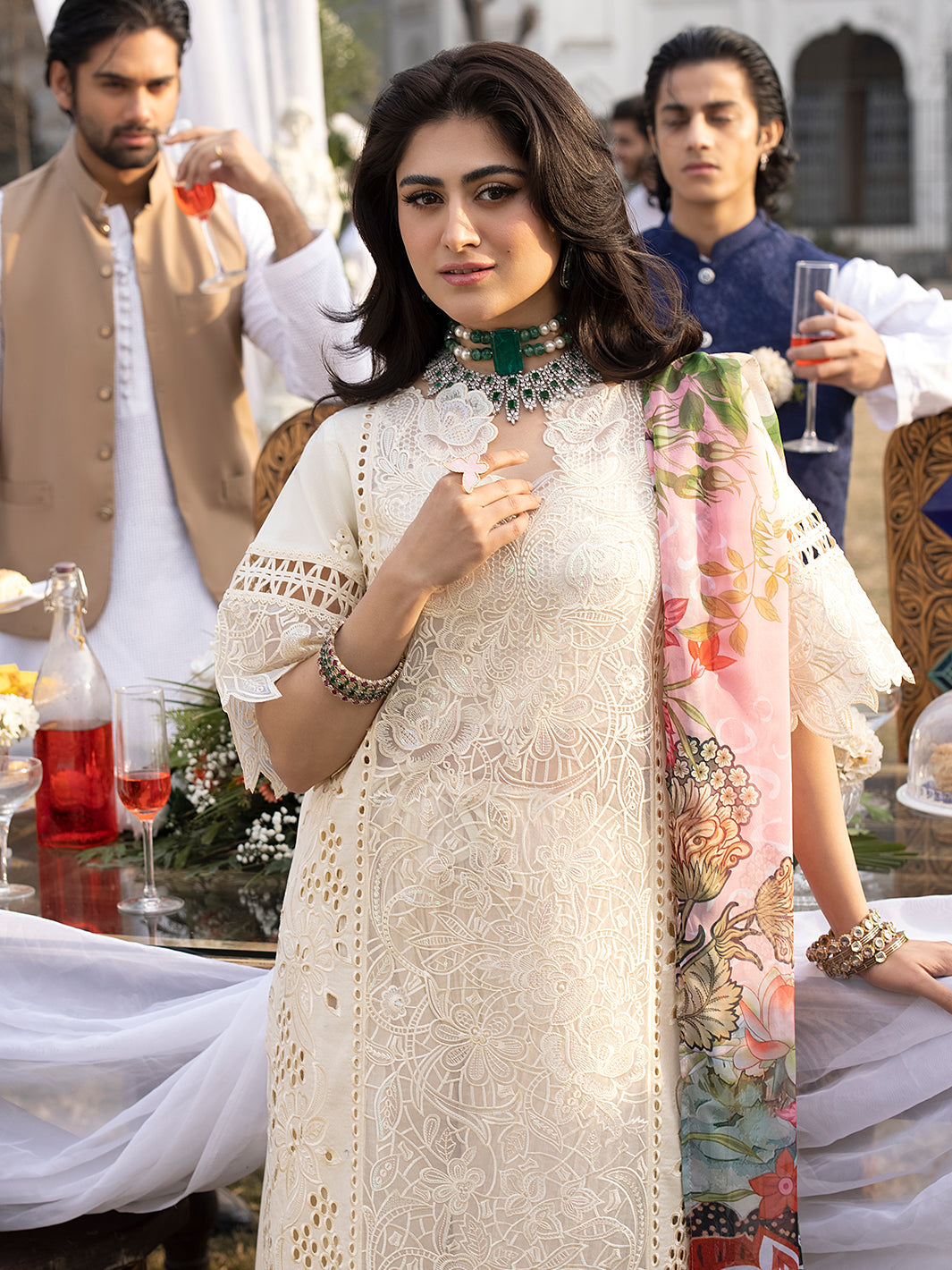 Mahnur | Mahrukh Luxury Lawn 24 | OPAL -  Mahnur Luxury - Original Designer Dress - House of Maryam