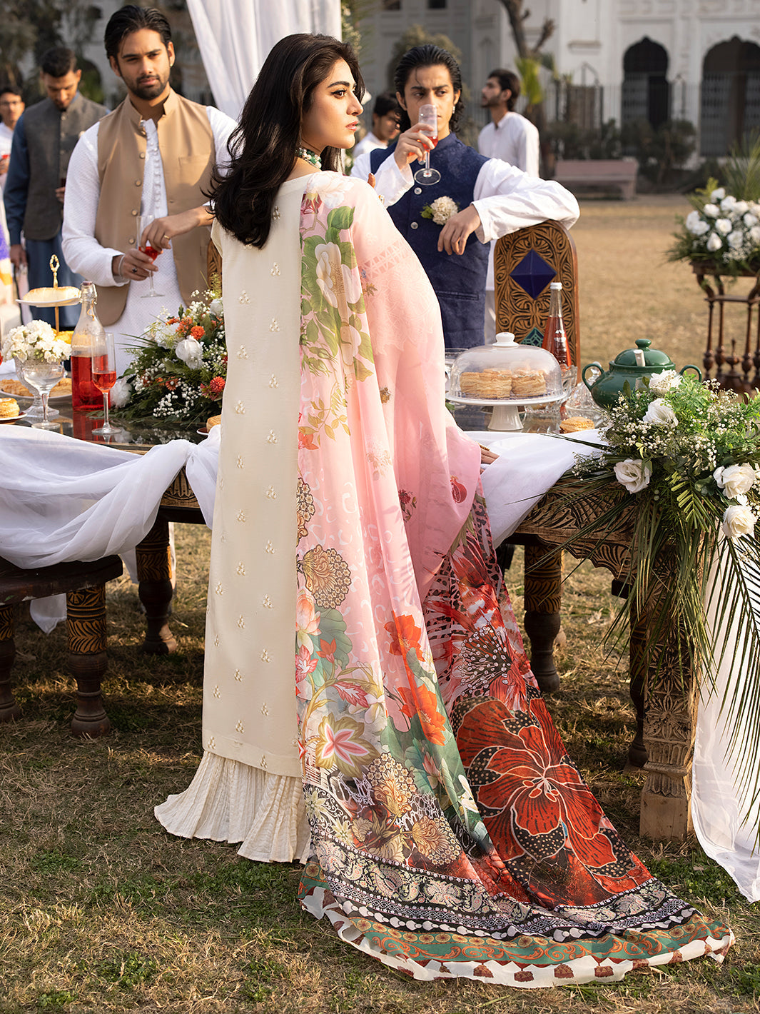 Mahnur | Mahrukh Luxury Lawn 24 | OPAL -  Mahnur Luxury - Original Designer Dress - House of Maryam