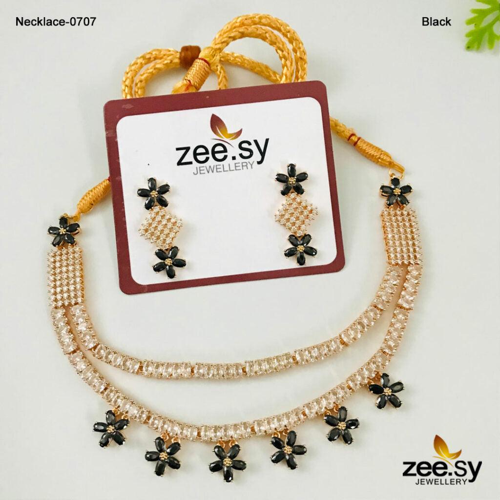 Party Wear Necklace-0707 -  Zeesy Necklace Sets - Original Designer Dress - House of Maryam